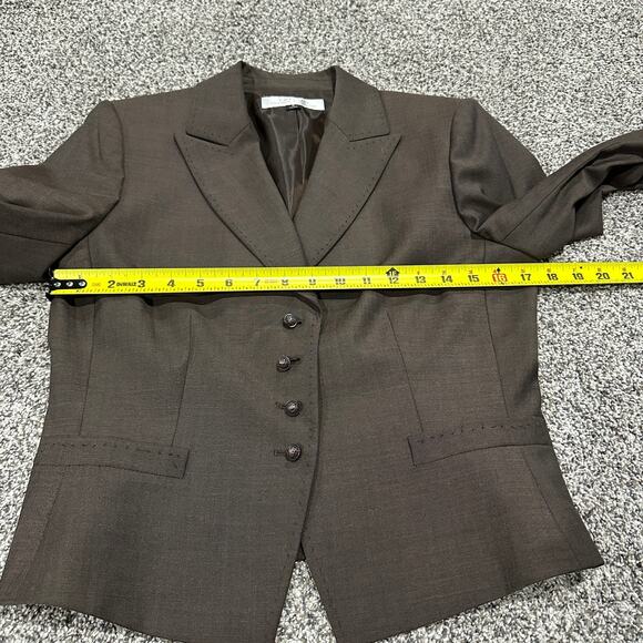 TAHARI Brown Suit Blazer Jacket, Size 8 Womens - Picture 5 of 7